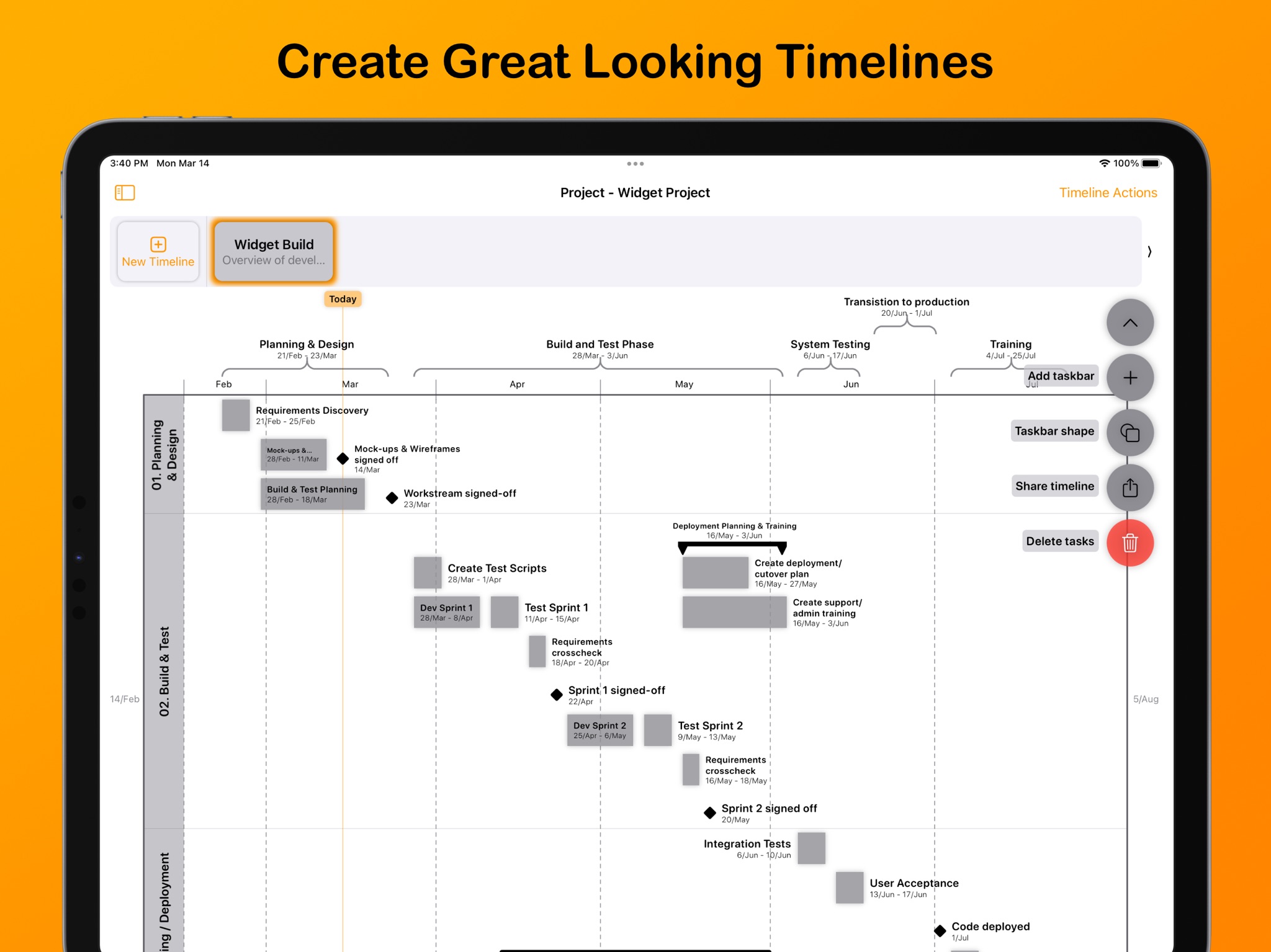 Present TIME on iPad — create great looking timelines